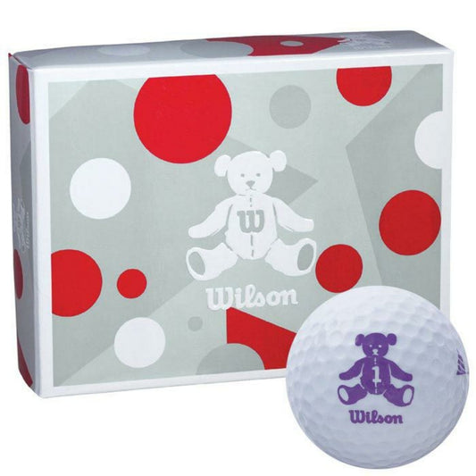 Wilson BEAR4 Bear Golf Balls, 1 Dozen (12 Balls), White