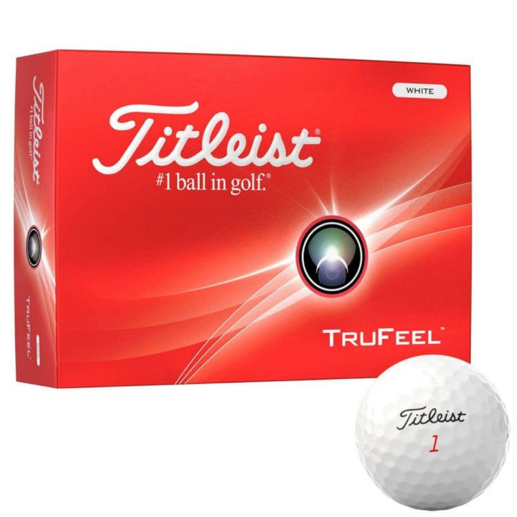 Titleist TRUFEEL 2024 model golf balls, 1 dozen (12 balls) White