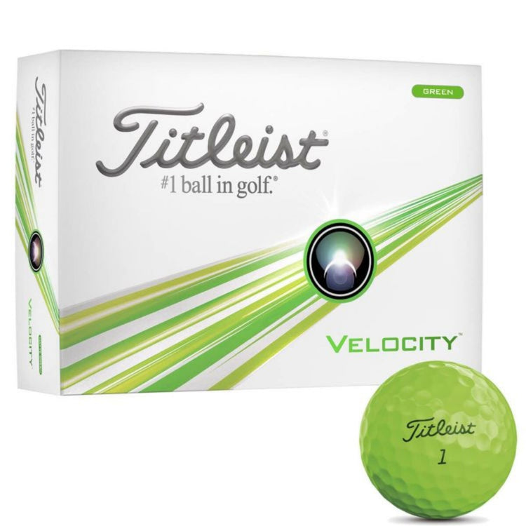 Titleist VELOCITY 2024 Model Golf Balls, 1 Dozen (12 Balls) Green