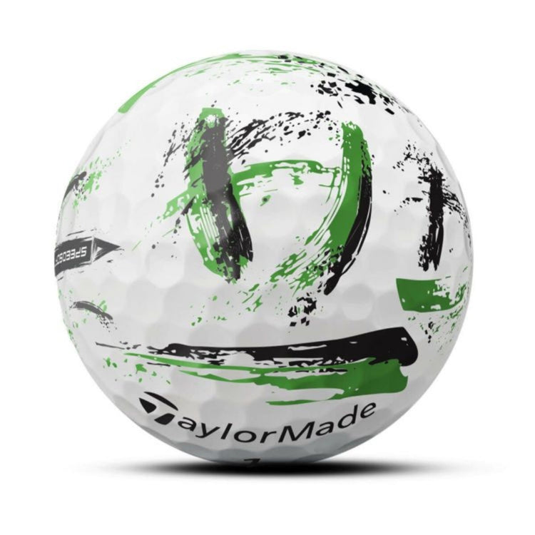 TaylorMade SPEED SOFT INK 2024 model golf balls, 1 dozen (12 balls), green 