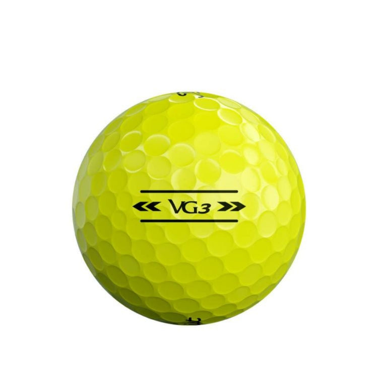 Titleist VG3 2022 model golf balls, Yellow Pearl, 1 dozen (12 balls) 