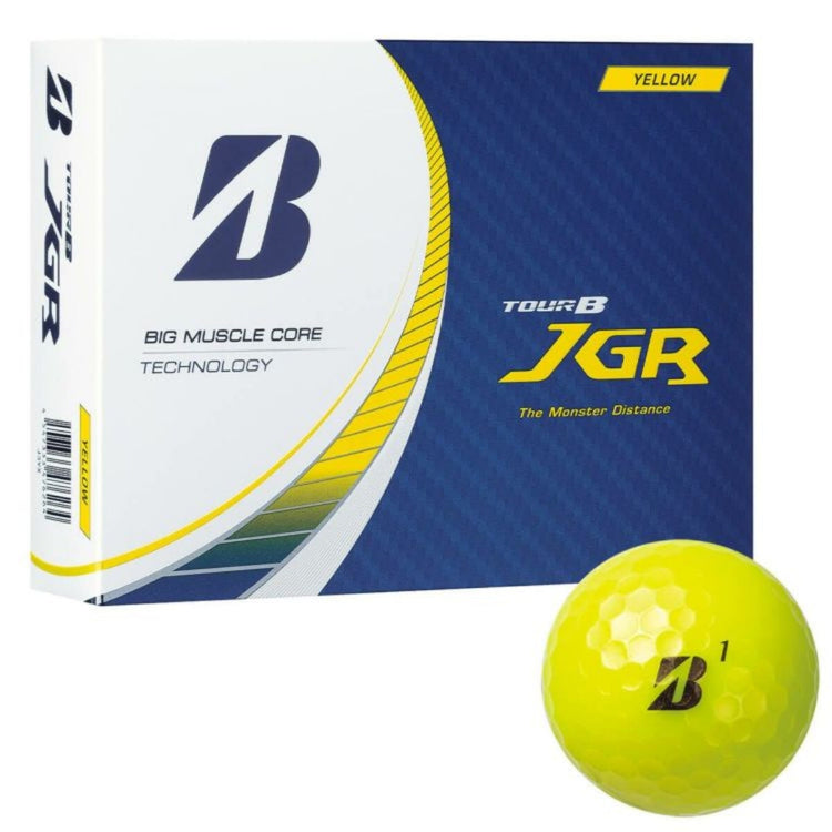 Bridgestone TOUR B JGR 2023 model golf balls, 1 dozen (12 balls) Yellow 