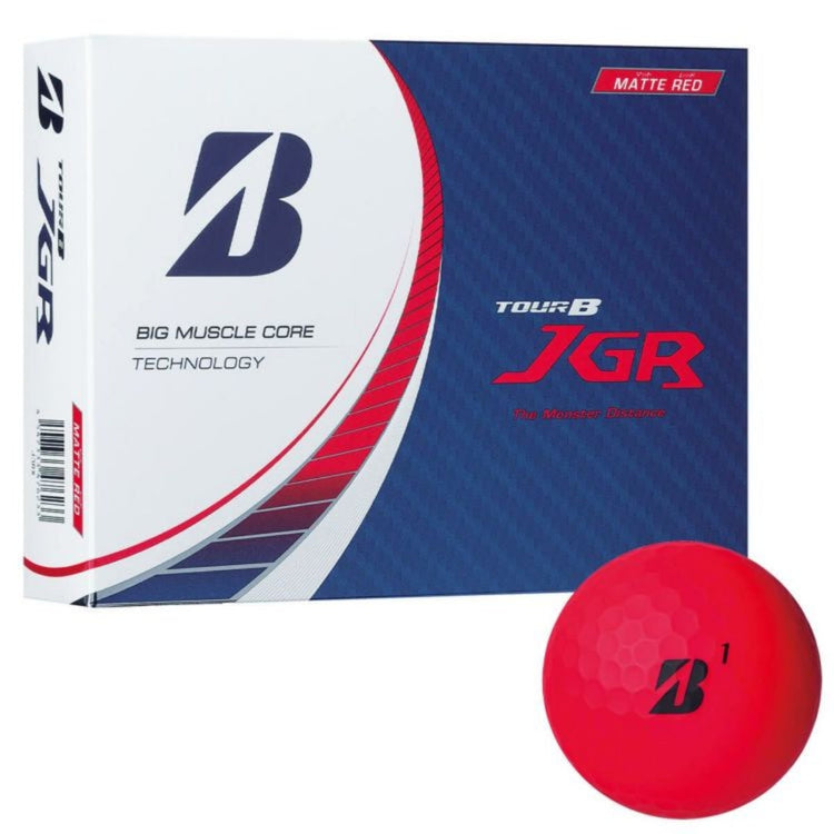 Bridgestone TOUR B JGR 2023 model golf balls, 1 dozen (12 balls), Matte Red 