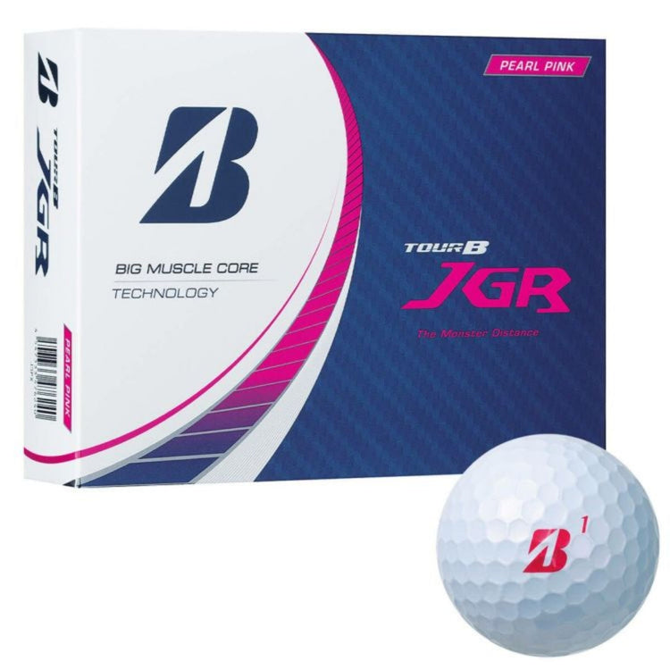 Bridgestone TOUR B JGR 2023 model golf balls, 1 dozen (12 balls), pearl pink 