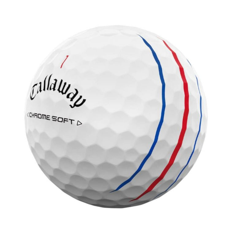 Callaway Chrome Soft Triple Track 2024 Model Golf Balls, 1 Dozen (12 Balls) White 