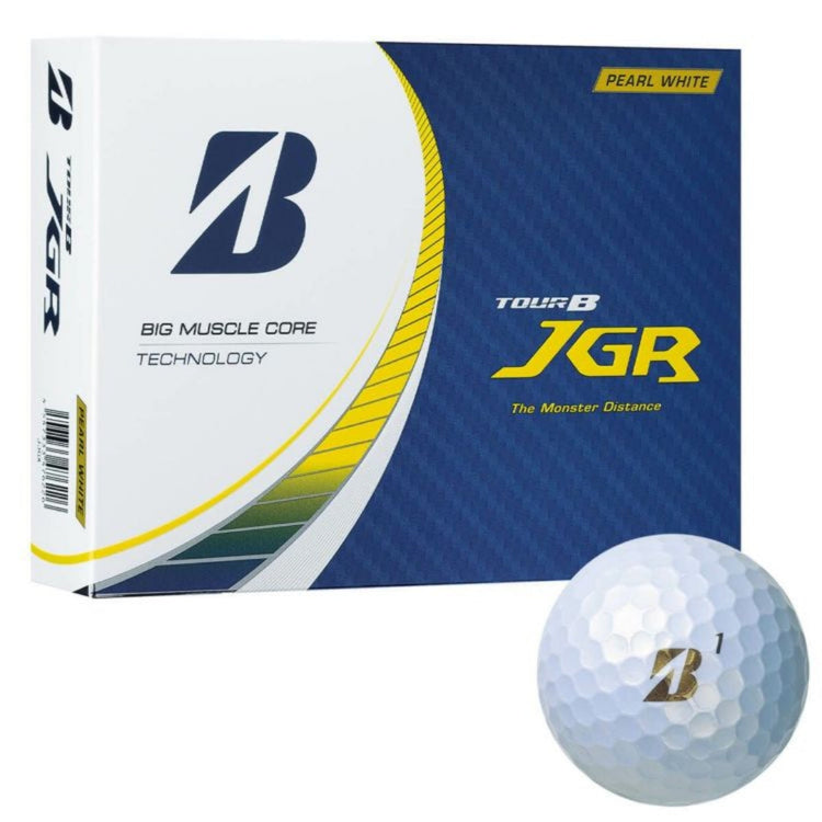 Bridgestone TOUR B JGR 2023 model golf balls, 1 dozen (12 balls), pearl white 