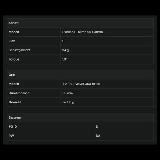 Diamana Thump 95 Carbon Schaft 2023 Kaufen in der Schweiz bei Golfrabbit.ch