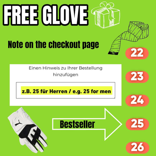 Gratis premium Golfhandschuhe bei Golfrabbit.ch